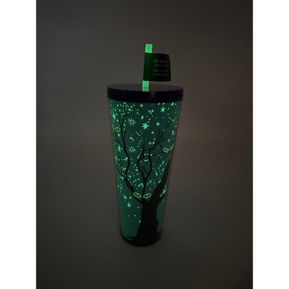 Starbucks Halloween 2022 Purple Glow in the Dark Eyes Star 24oz Cup Tumbler NWT - Picture 1 of 2